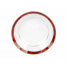 Noritake Plato Sopero Marble Blanco Rojo - Envío Gratuito