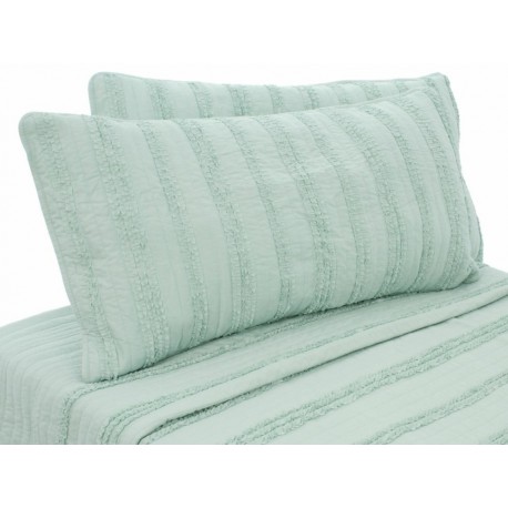 Lefko Set de Colcha Romantic Matrimonial-Queen Size Menta - Envío Gratuito