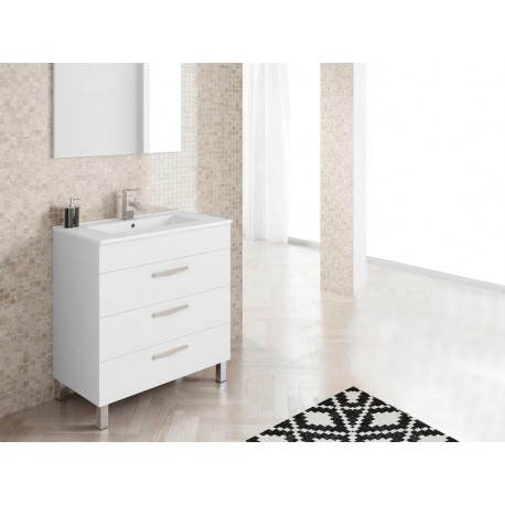 Bannio Mueble de Baño Atile Blanco Brillo 80 cm - Envío Gratuito