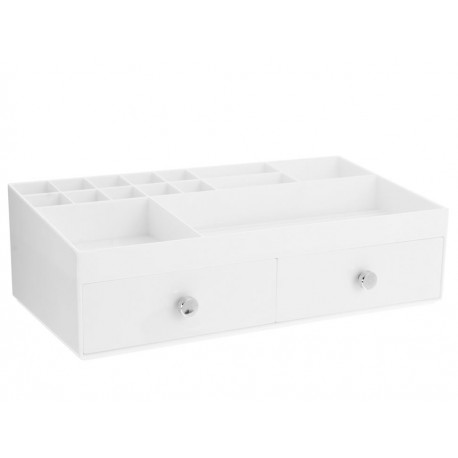 Interdesign Organizador para Cosméticos con 2 Cajones Blanco - Envío Gratuito