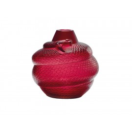 Lalique Florero Serpiente Rojo - Envío Gratuito