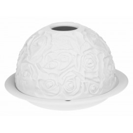 Bernardaud Litofanía Rosas T-Light Blanca - Envío Gratuito