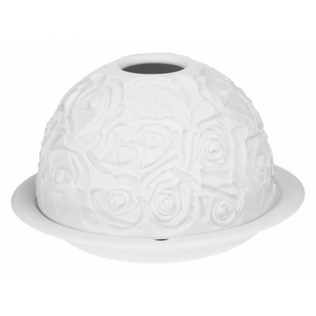 Bernardaud Litofanía Rosas T-Light Blanca - Envío Gratuito