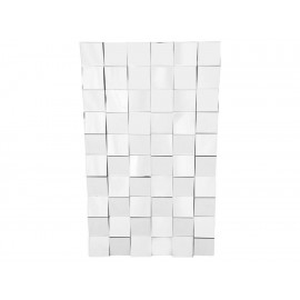 Silver Squares Espejo Contemporáneo Gris Acero - Envío Gratuito