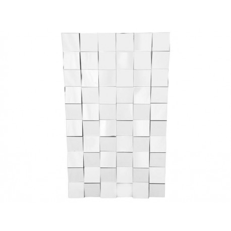 Silver Squares Espejo Contemporáneo Gris Acero - Envío Gratuito