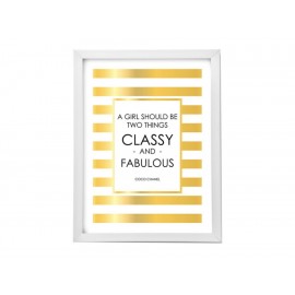 A Girl Should Be Two Things: Classy and Fabulous Litografía Moderna - Envío Gratuito