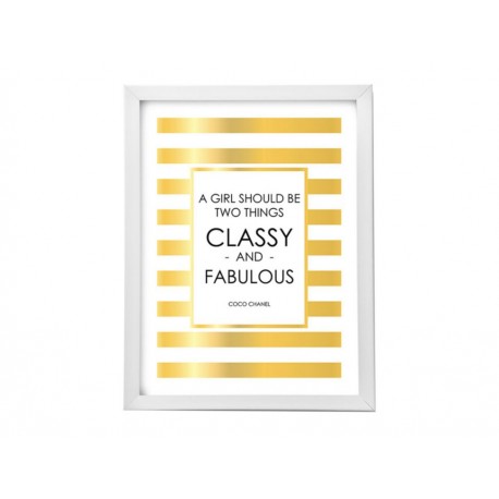 A Girl Should Be Two Things: Classy and Fabulous Litografía Moderna - Envío Gratuito