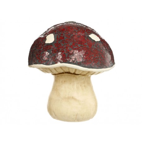 L-World Figura Decorativa Mushroom Cristal Rojo - Envío Gratuito