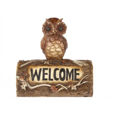 L-World Figura Decorativa Búho Welcome Café - Envío Gratuito