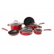 Farberware Batería de Cocina Millennium Roja 12 Piezas - Envío Gratuito