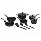 T-FAL Batería de Cocina de Platinum Negro 12 Piezas - Envío Gratuito