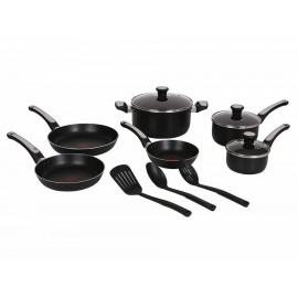 T-FAL Batería de Cocina de Platinum Negro 12 Piezas - Envío Gratuito