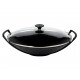 Le Creuset Wok con Tapa de Cristal 36 cm Negro Mate - Envío Gratuito