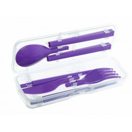 Sistema Set de 3 Cubiertos Morado - Envío Gratuito