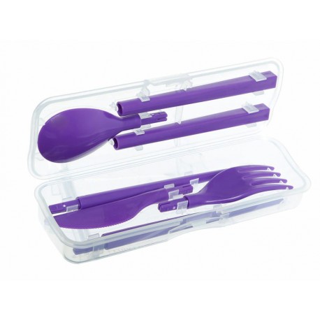 Sistema Set de 3 Cubiertos Morado - Envío Gratuito