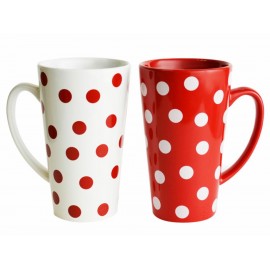 Set de tazas coffee dots Haus rojo - Envío Gratuito