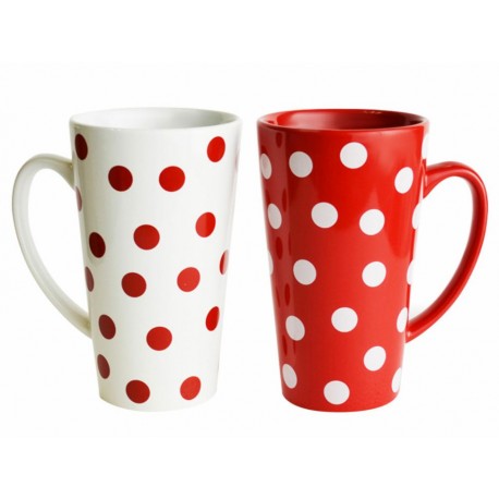 Set de tazas coffee dots Haus rojo - Envío Gratuito