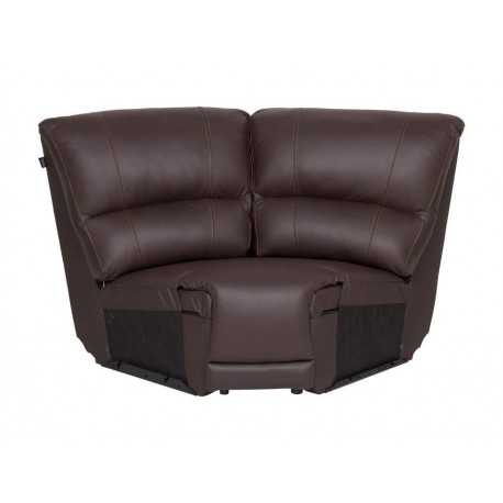 Sillón esquinero de piel Boal Carter chocolate - Envío Gratuito