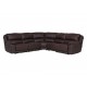 Sillón esquinero de piel Boal Carter chocolate - Envío Gratuito