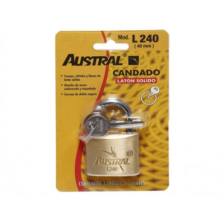 Candado Austral 200538 dorado - Envío Gratuito