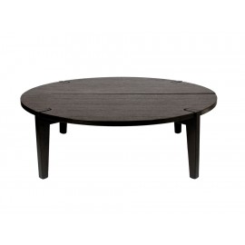 Mesa de centro redonda Natuzzi Merlot chocolate - Envío Gratuito