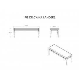 Pie de Cama Contemporáneo Dixy Landers morado - Envío Gratuito