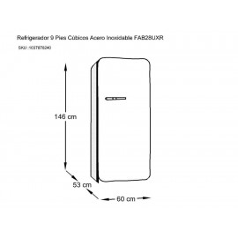 Refrigerador Smeg 9 pies cúbicos acero FAB28USVR1 - Envío Gratuito