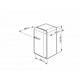 Smeg FAB5URUJ Frigobar 2 Pies Cúbicos Multicolor - Envío Gratuito