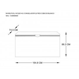 Whirlpool WC22014Q Congelador 22 Pies Cúbicos Blanco - Envío Gratuito