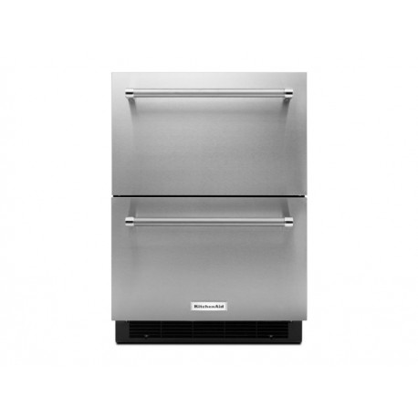 KitchenAid Refrigerador Doble Cajón 5 Pies Cúbicos Gris Acero - Envío Gratuito