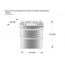 Electrolux 76GDX Estufa 30 Pulgadas Acero Inoxidable - Envío Gratuito