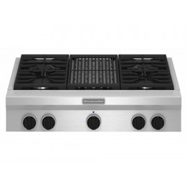 KitchenAid KGCU462VSS Parrilla 36 Gris Acero - Envío Gratuito