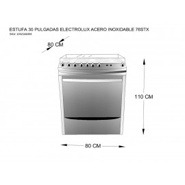 Electrolux 76STX Estufa 30 Pulgadas Acero Inoxidable - Envío Gratuito