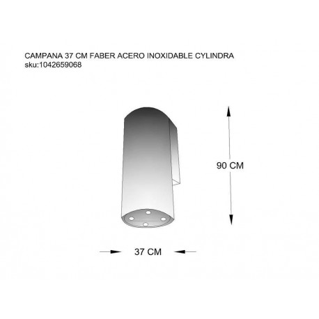 Campana Faber 37 centímetros plata 110.0323.667 - Envío Gratuito