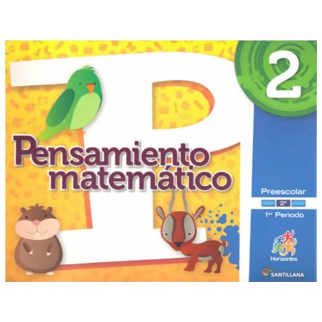 Pensamiento Matemático 2 Primer Periodo Preescolar - Envío Gratuito