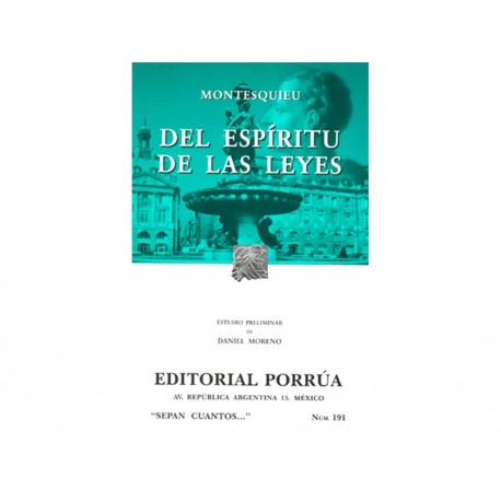 Del Espíritu de las Leyes - Envío Gratuito