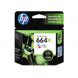 Cartucho HP Tinta 664XL Tricolor - Envío Gratuito