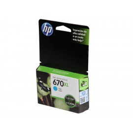 Cartucho HP Tinta 670XL Cyan - Envío Gratuito