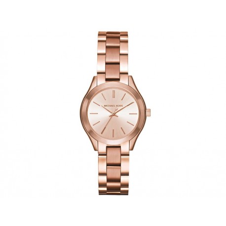 Michael Kors Mini Slim Runway MK3513 Reloj para Dama Oro Rosado - Envío Gratuito