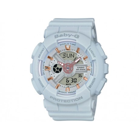 Casio Gold Accents BA-110GA-8ACR Reloj para Dama Color Gris claro - Envío Gratuito