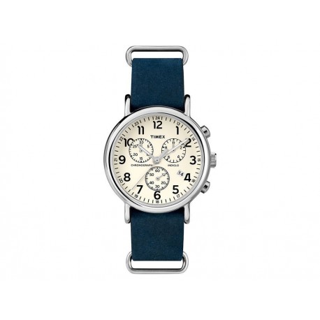 Timex Waterbury Cronógrafo TW2P62100 Reloj Unisex Color Azul - Envío Gratuito