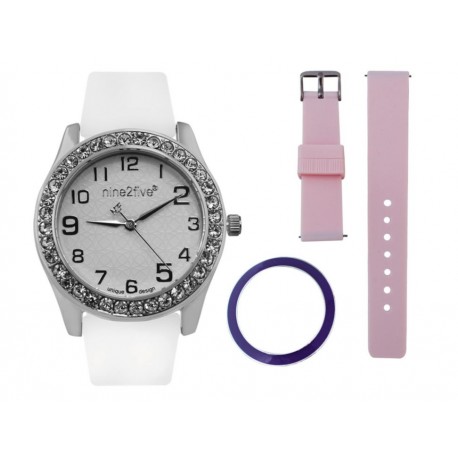 Reloj para dama Nine2Five Valencia AVLN11BLSL blanco - Envío Gratuito