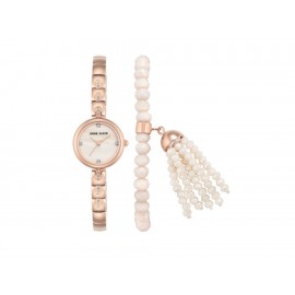 Anne Klein Ladies Boxed Set AK2854RGST Reloj para Dama Color Oro Rosado - Envío Gratuito