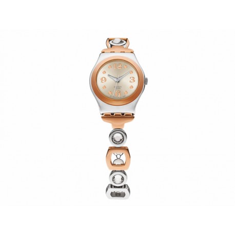 Swatch Irony YSS234G Reloj para Dama Color Plata/Oro Rosa - Envío Gratuito