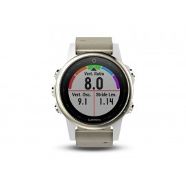 Monitor Garmin Fenix 5S Zafiro Champagne Con Correa De Piel - Envío Gratuito