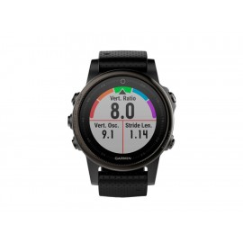 Monitor Garmin Fenix 5S Zafiro Negro Con Correa De Caucho - Envío Gratuito