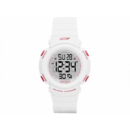 Skechers Color Pop Print Di SR2058 Reloj para Dama Color Blanco - Envío Gratuito