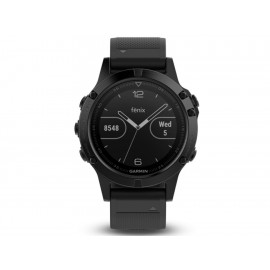 Monitor Garmin Fenix 5 Zafiro Negro Con Correa De Caucho - Envío Gratuito