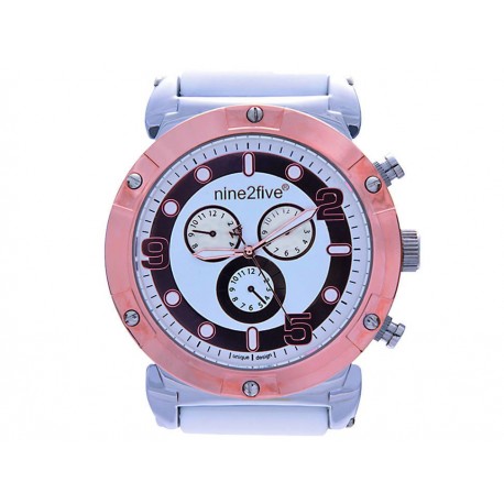 Nine2Five Roma AROM09BLBL Reloj para Dama Color Blanco - Envío Gratuito