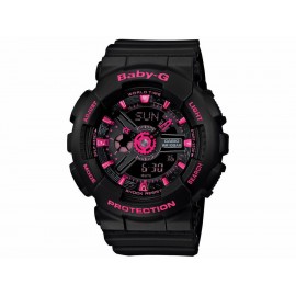 Casio Baby-G BA-111-1ACR Reloj para Dama Color Negro - Envío Gratuito